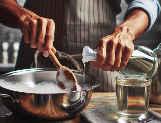 how to clean stainless steel cookware with vinegar